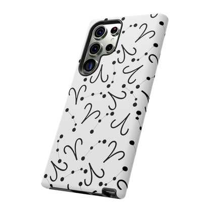 Tough Cases with the Aries Zodiac sign for iPhone, Samsung Galaxy, and Google Pixel devices