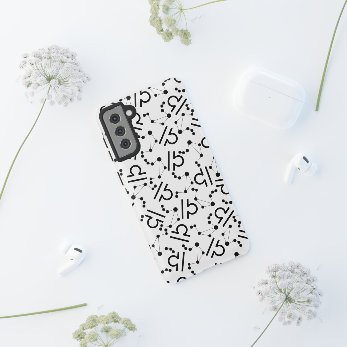 Tough Cases with the Libra Zodiac sign for iPhone, Samsung Galaxy, and Google Pixel devices