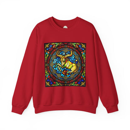 Unisex Heavy Blend™ Crewneck Sweatshirt, Glass, Taurus Zodiac Design