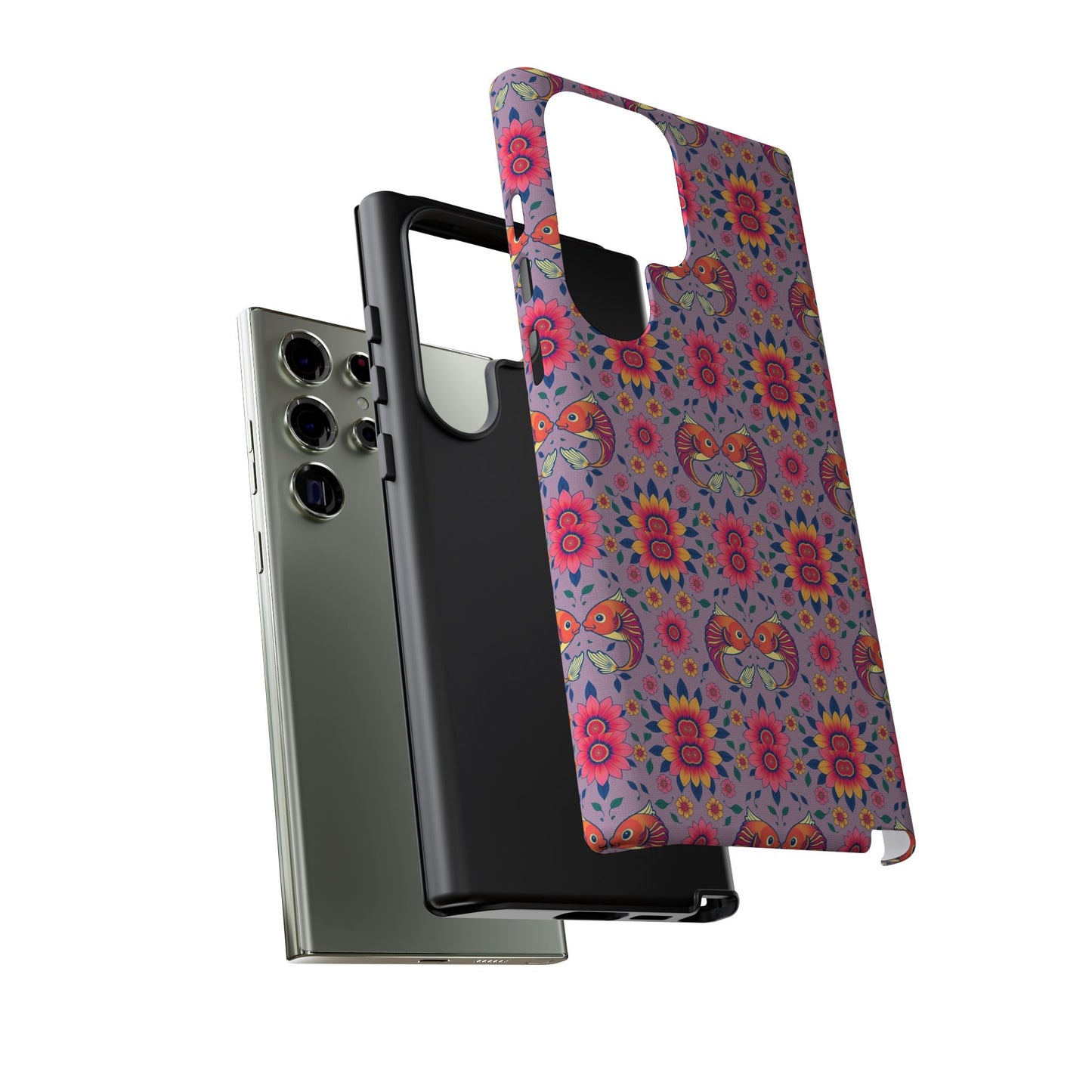 Tough Cases, Pisces, Zodiac v3, Flower Pattern