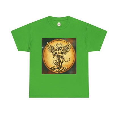 Unisex Heavy Cotton T-Shirt, Angel Twin, Gemini Zodiac Design