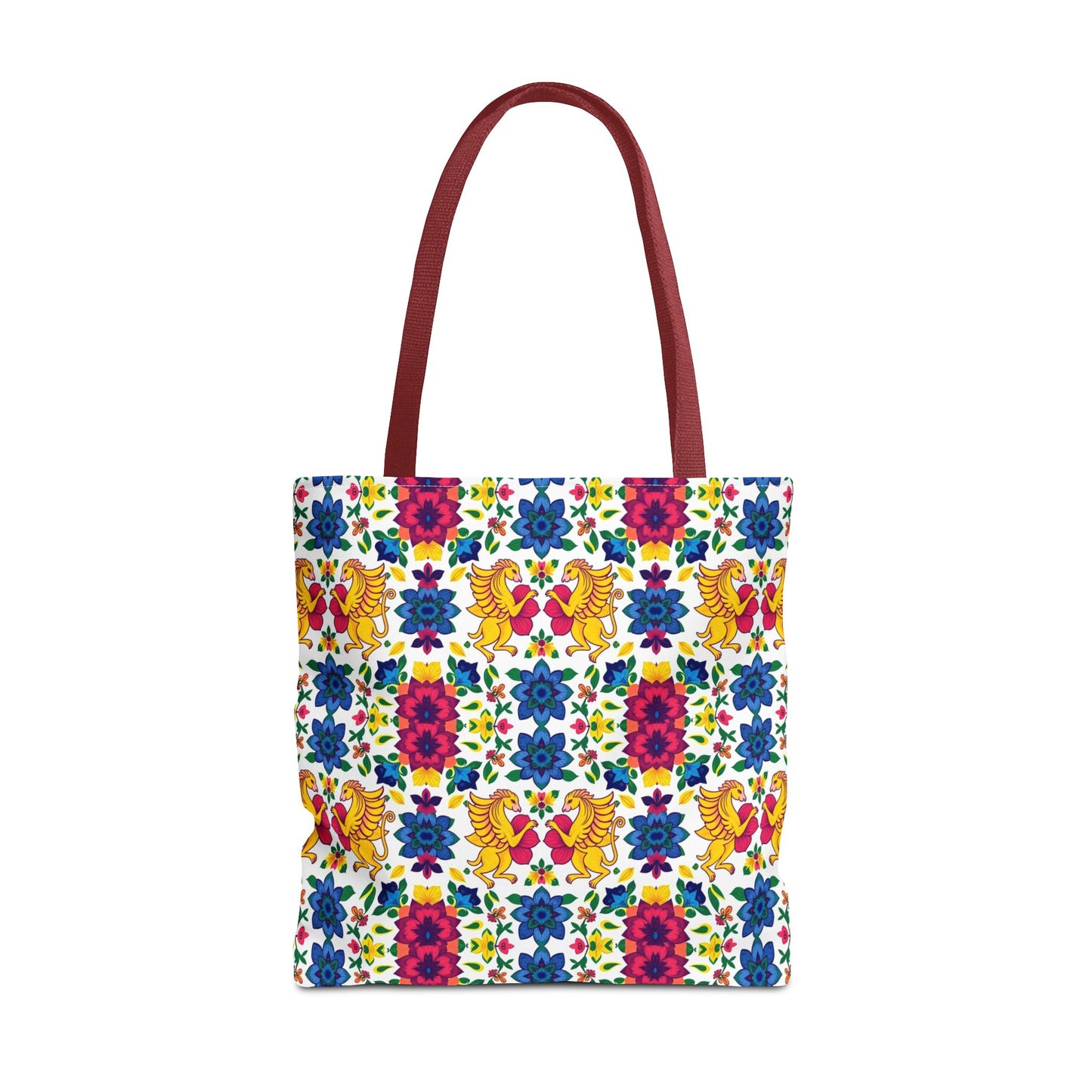 Tote Bag (AOP), Gemini, Zodiac, Flower Pattern