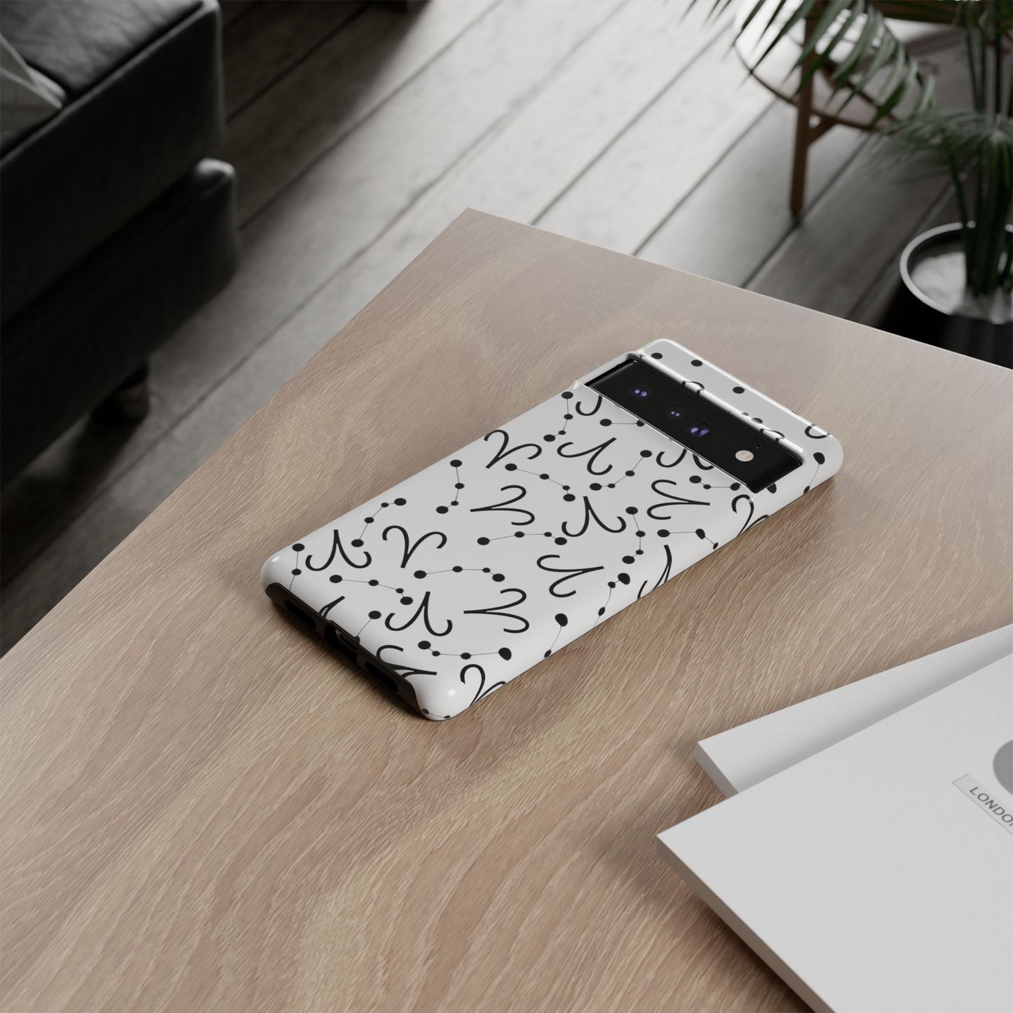 Tough Cases with the Aries Zodiac sign for iPhone, Samsung Galaxy, and Google Pixel devices