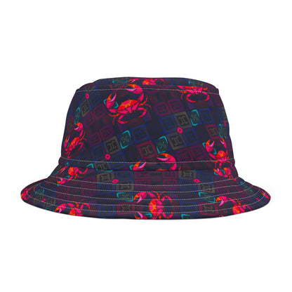 Bucket Hat, (AOP), Cancer, Zodiac v1, Shape Pattern