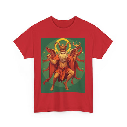 Unisex Heavy Cotton T-Shirt, Aries God, Zodiac Design