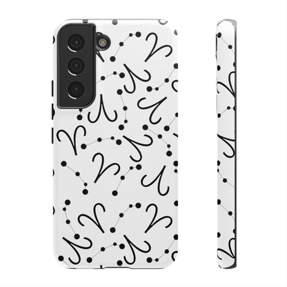 Tough Cases with the Aries Zodiac sign for iPhone, Samsung Galaxy, and Google Pixel devices