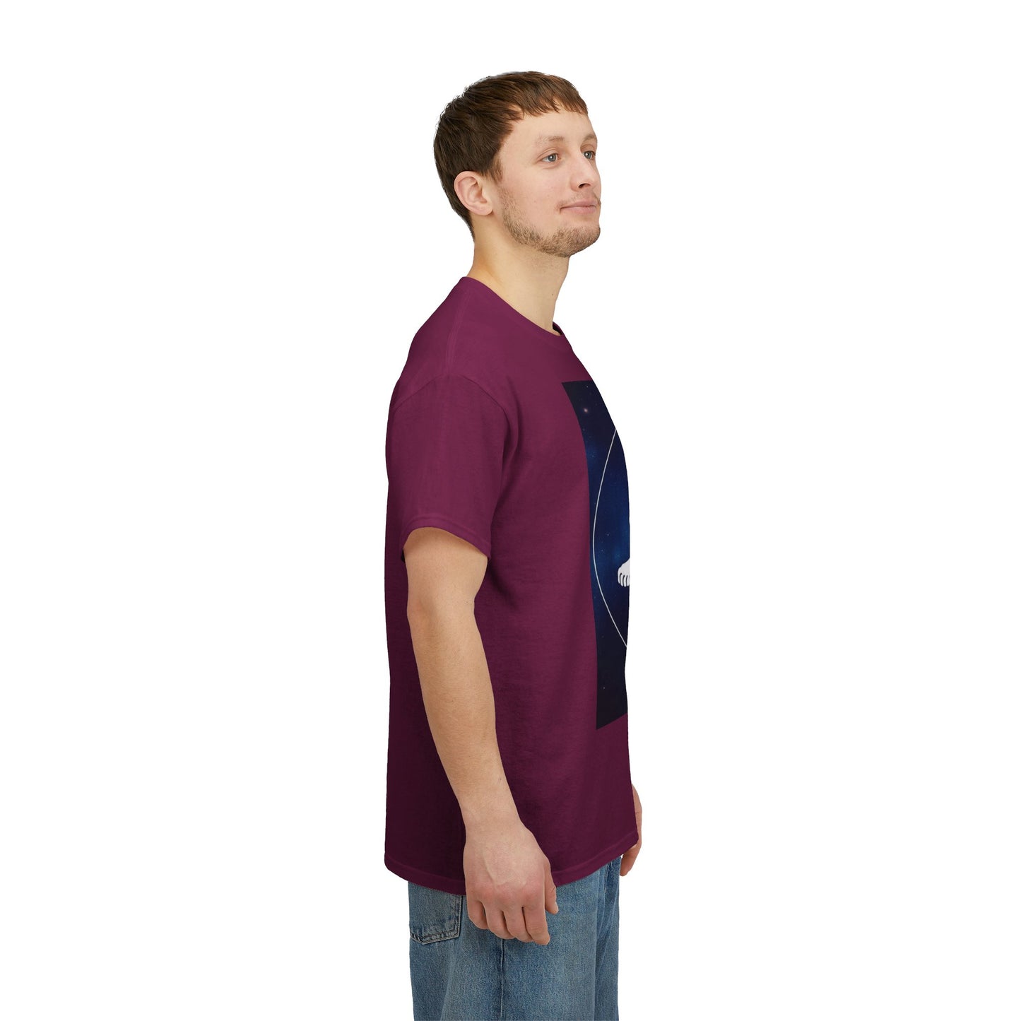Unisex Heavy Cotton T-Shirt, Space Lion v1, Leo Zodiac Design