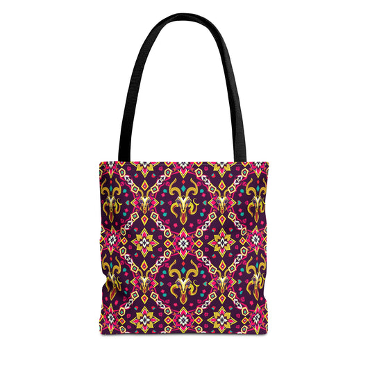 Tote Bag (AOP), Capricorn, Zodiac, Jewel Pattern
