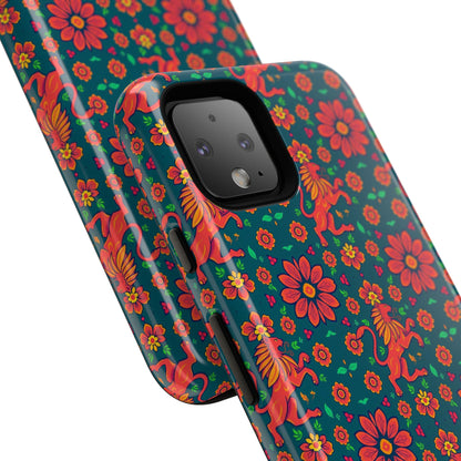 Tough Cases, Leo, Zodiac v2, Flower Pattern