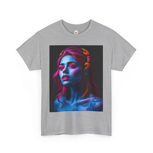 Unisex Heavy Cotton T-Shirt, Scorpio, Zodiac, Sexy Art