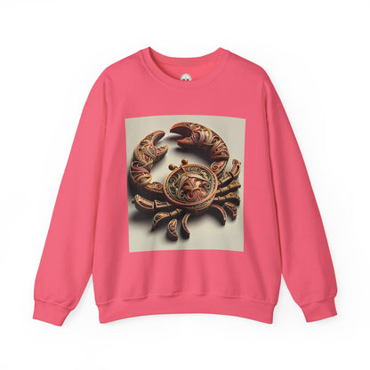 Unisex Heavy Blend™ Crewneck Sweatshirt, Crab Artifact, Cancer Zodiac Design