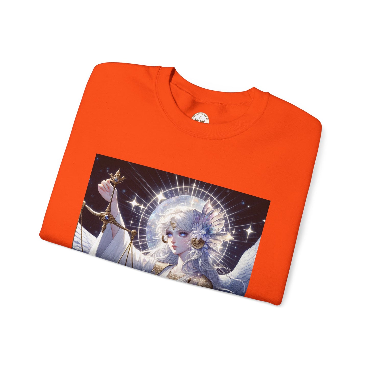 Unisex Heavy Blend™ Crewneck Sweatshirt,anime angel, Libra Zodiac Design