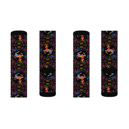 Sublimation Socks, Capricorn, Zodiac v3, Pattern