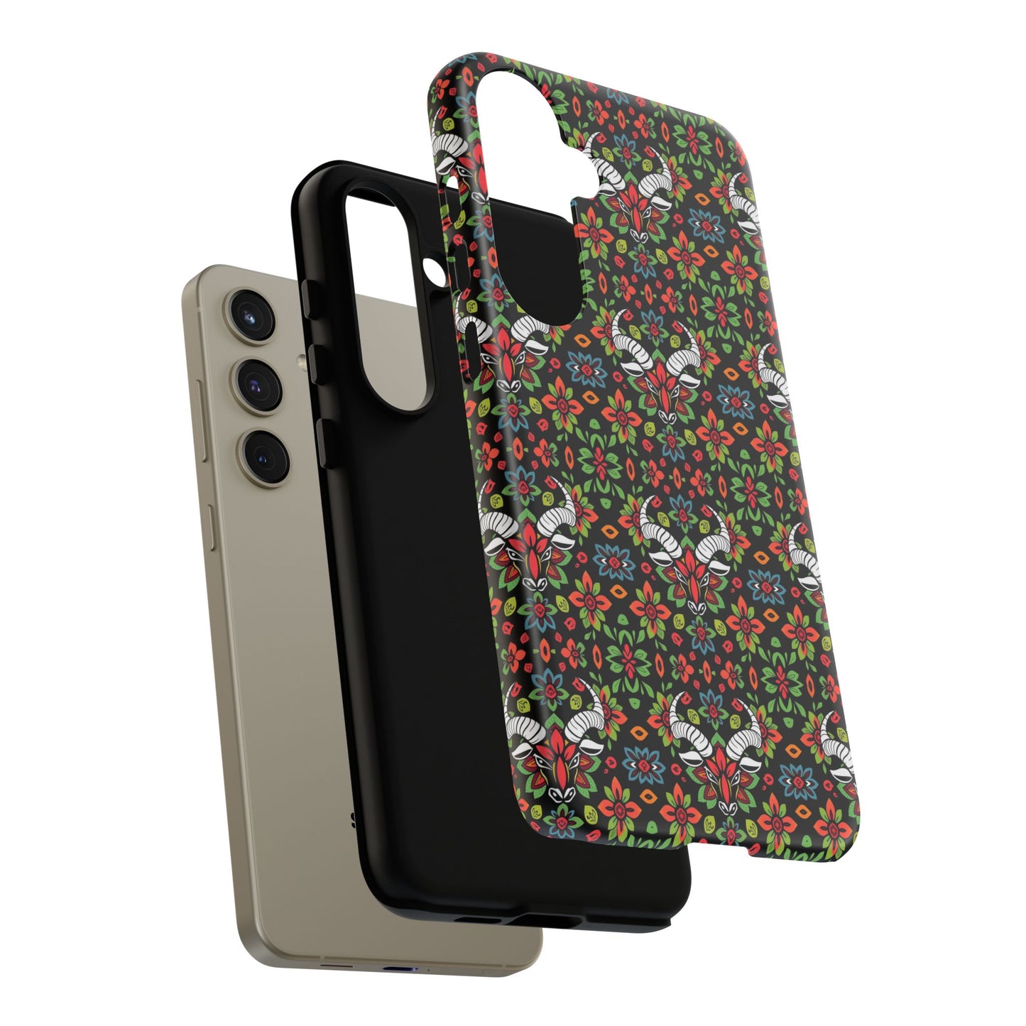 Tough Cases, Taurus, Zodiac v2, Flower Pattern