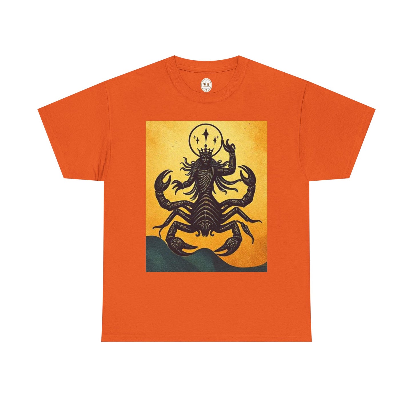Unisex Heavy Cotton T-Shirt, Scorpion King, Print Art v1, Scorpio Zodiac Design