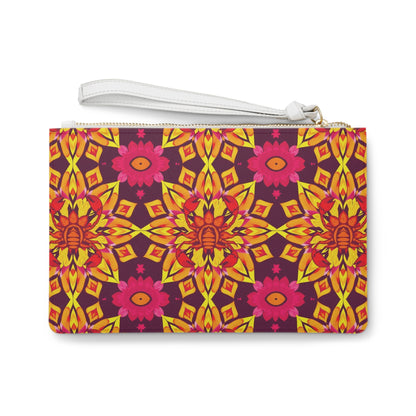 Clutch Bag, Scorpio, Zodiac v1, Flower Pattern