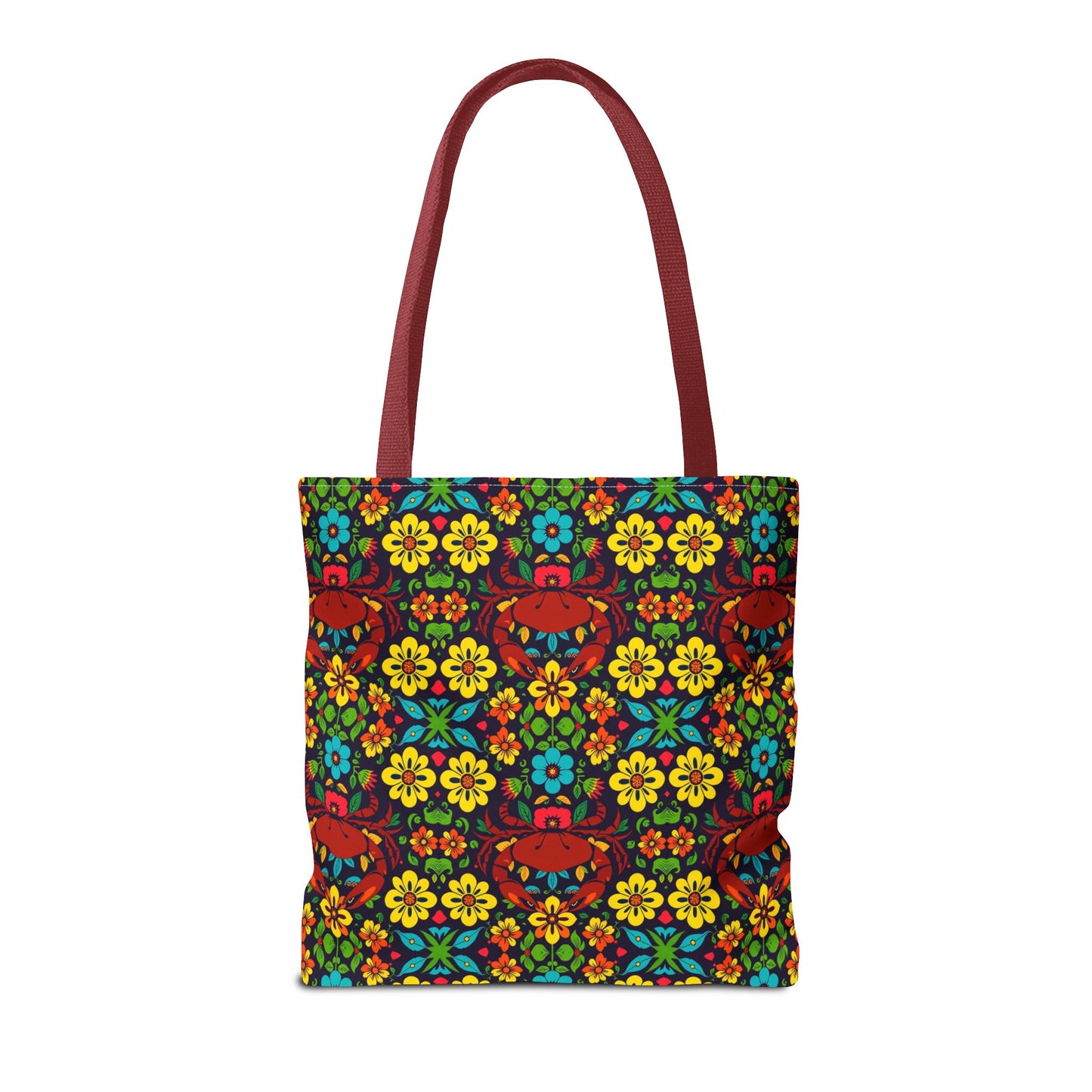 Tote Bag, (AOP), Cancer, Zodiac v4, Flower Pattern