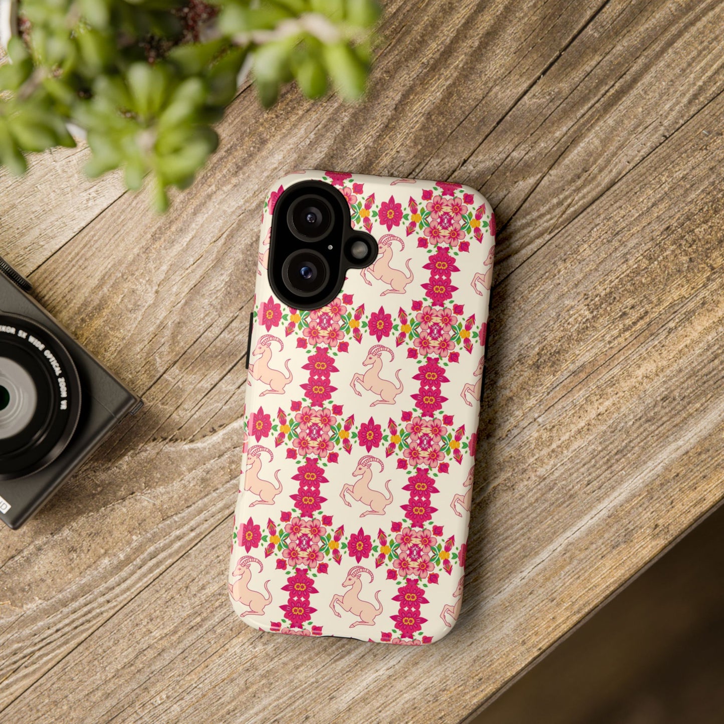Tough Cases, Capricorn, Zodiac v3, Flower Pattern