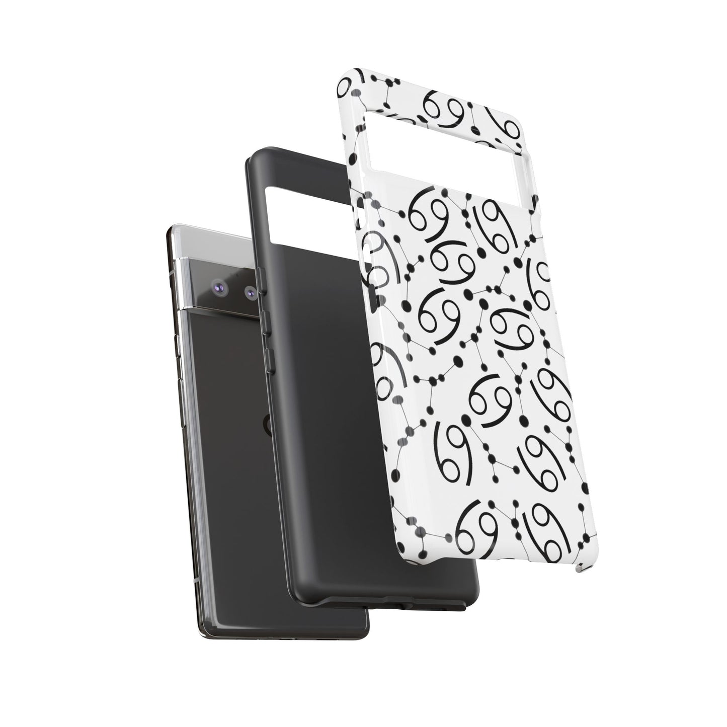 Tough Cases with the Cancer Zodiac sign for iPhone, Samsung Galaxy, and Google Pixel devices