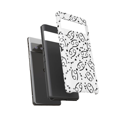 Tough Cases with the Cancer Zodiac sign for iPhone, Samsung Galaxy, and Google Pixel devices