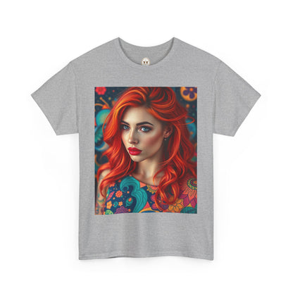 Unisex Heavy Cotton T-Shirt, Aquarius, Zodiac v1, Sexy Art
