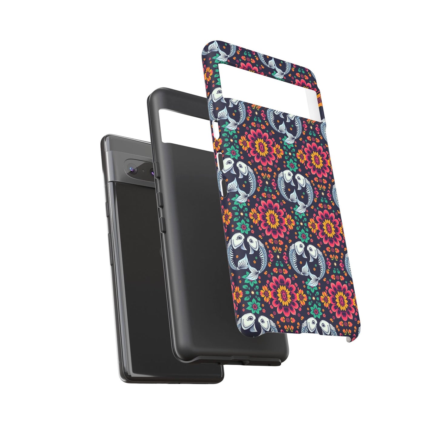Tough Cases, Pisces, Zodiac v4, Flower Pattern