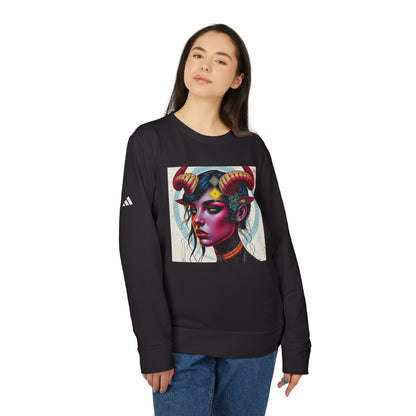 Adidas, Unisex Fleece Crewneck Sweatshirt, Taurus, Pop Art, Zodiac