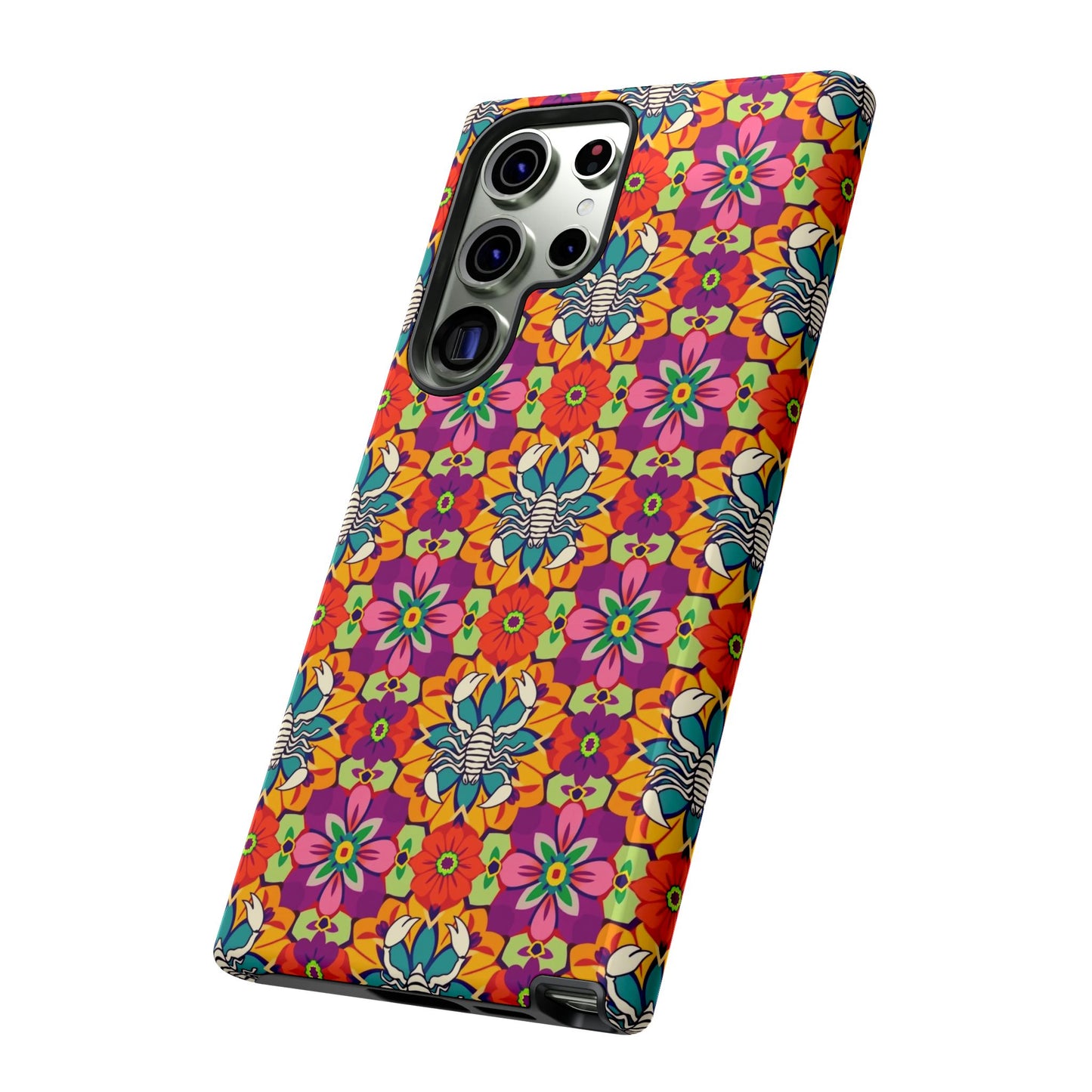 Tough Cases, Scorpio, Zodiac v3, Flower Pattern