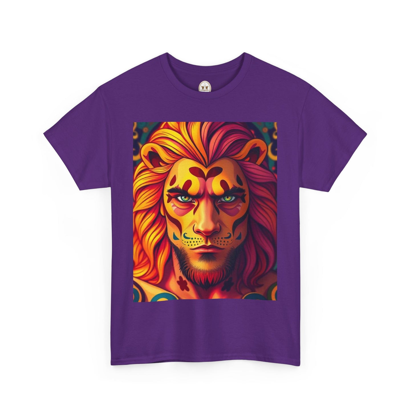 Unisex Heavy Cotton T-Shirt, Leo, Zodiac v2, Sexy Art