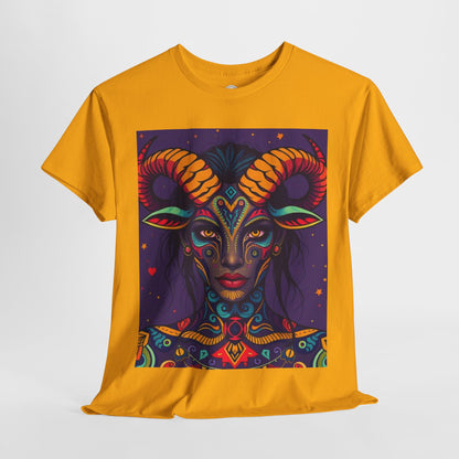 Unisex Heavy Cotton T-Shirt, Taurus, Zodiac v3, Sexy Art