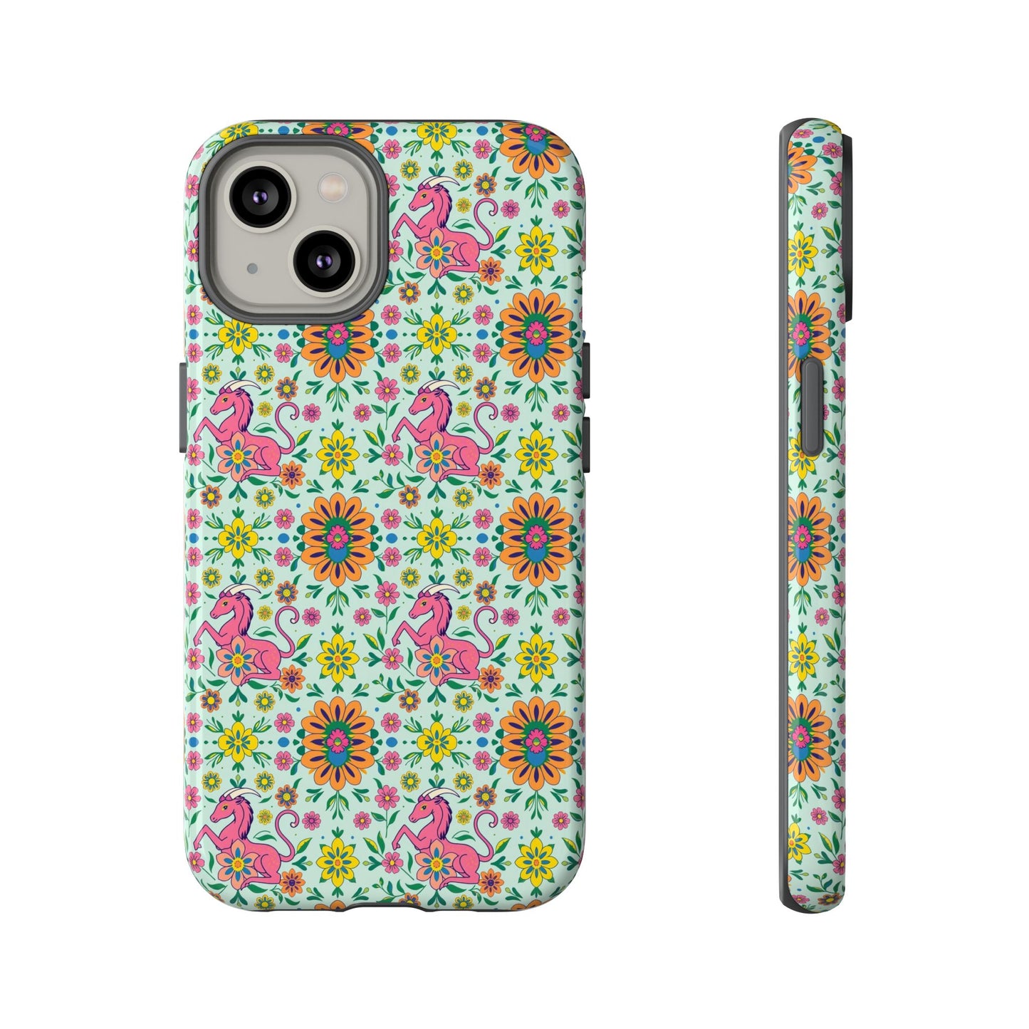 Tough Cases, Aquarius, Zodiac, Flower Pattern