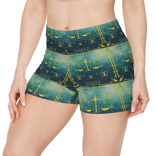 Women's Shorts, AOP, Libra, Zodiac v1, Pattern
