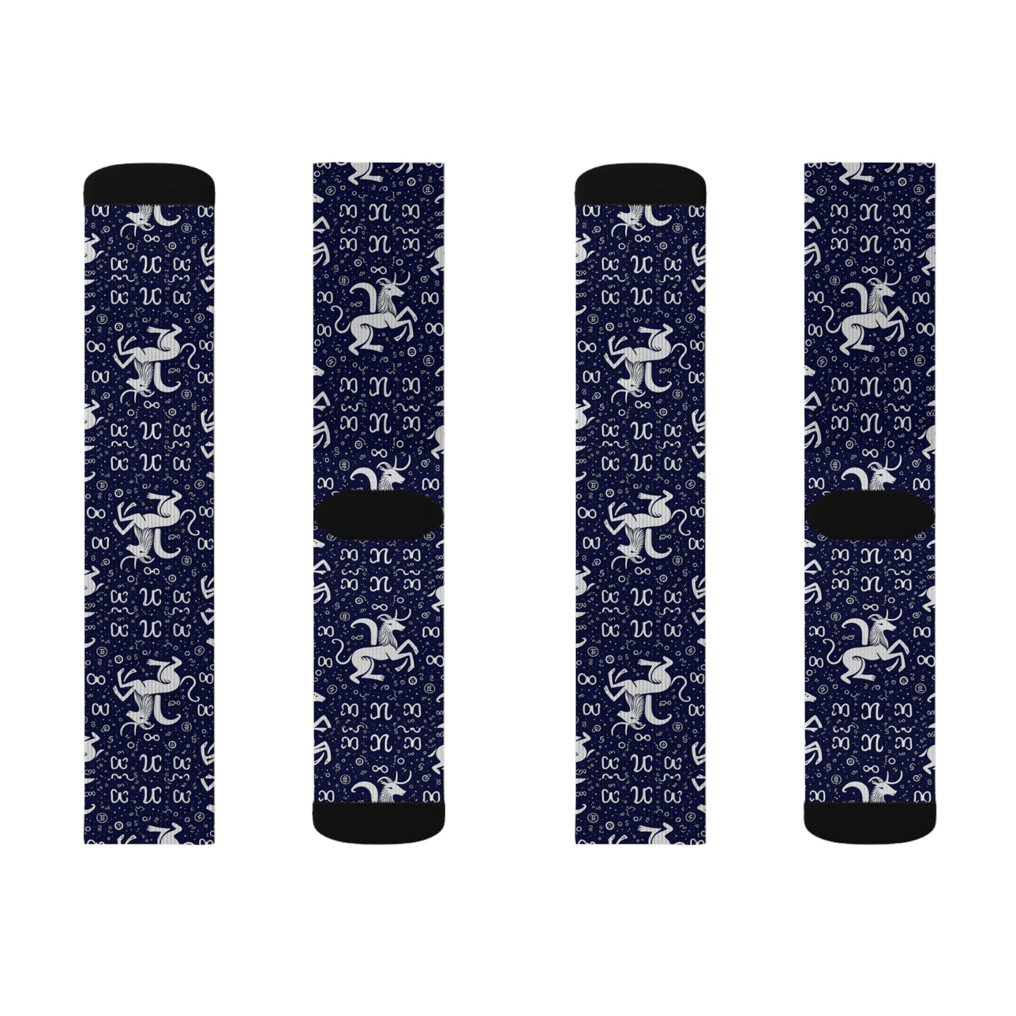 Sublimation Socks, Aquarius, Zodiac, Pattern