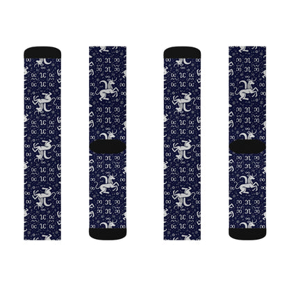 Sublimation Socks, Aquarius, Zodiac, Pattern