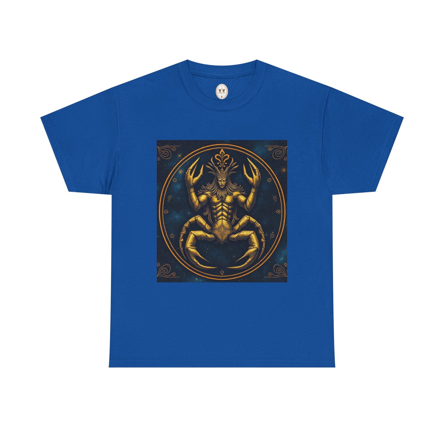 Unisex Heavy Cotton T-Shirt, Scorpion King 1v, Cancer Zodiac Design