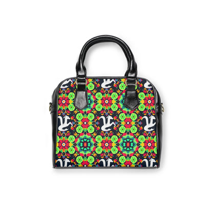 Shoulder Handbag, Aquarius, Zodiac, Flower Pattern