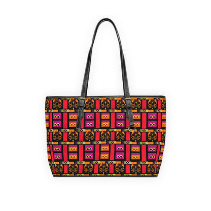 Leather Shoulder Bag, Scorpio, Zodiac v3, Shapes Pattern