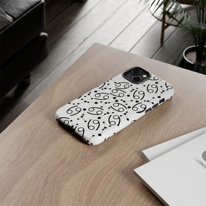Tough Cases with the Cancer Zodiac sign for iPhone, Samsung Galaxy, and Google Pixel devices
