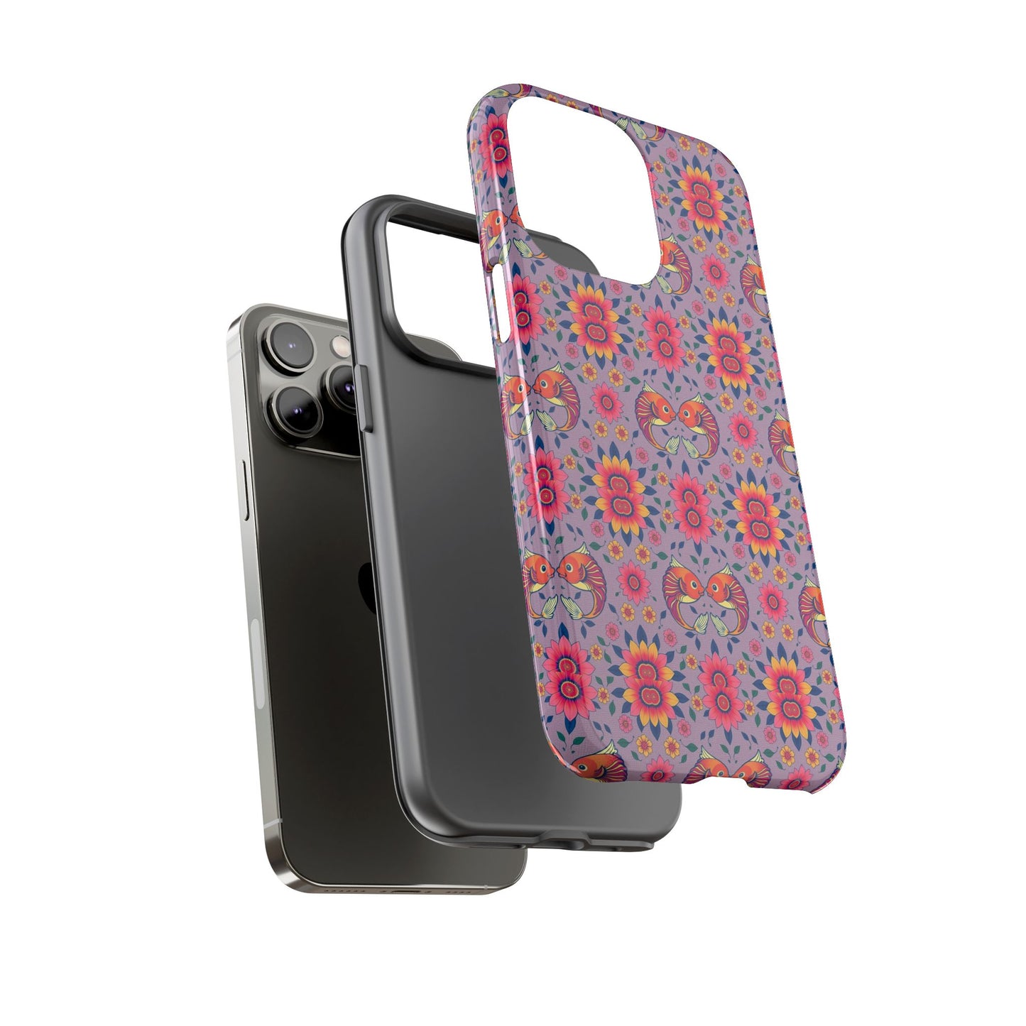Tough Cases, Pisces, Zodiac v3, Flower Pattern