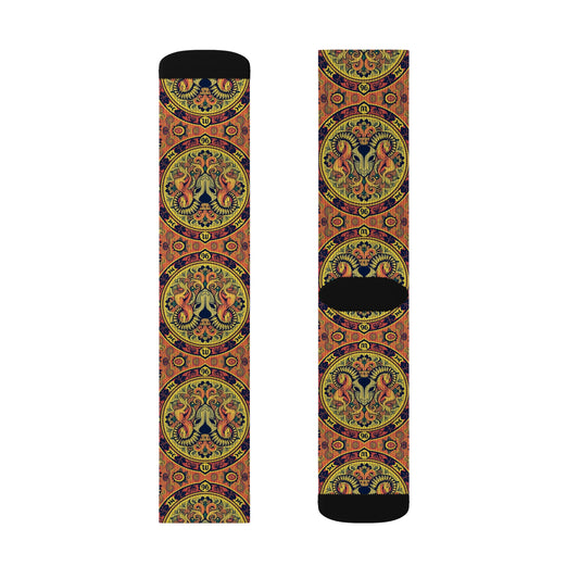 Sublimation Socks, Aries, Zodiac v3, Pattern