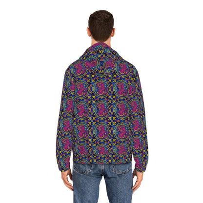 Full-Zip Hoodie (AOP), Capricorn, Zodiac v3, Pattern