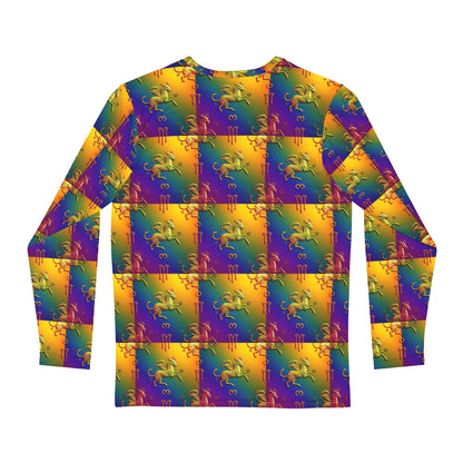 Men's Long Sleeve Shirt, (AOP), Virgo, Zodiac v4, Pattern