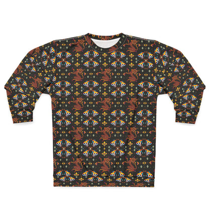Unisex Sweatshirt (AOP), Virgo, Zodiac v3, Jewel Pattern