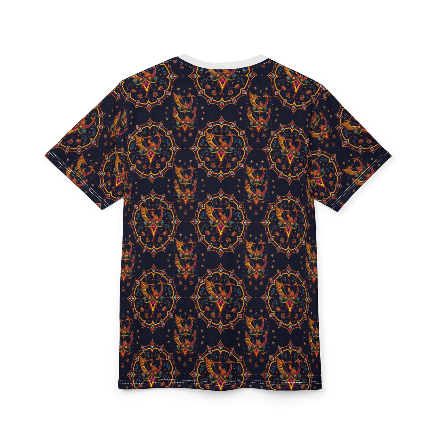 Unisex Cut & Sew T-Shirt, (AOP), Sagittarius, Zodiac v2, Jewels Pattern