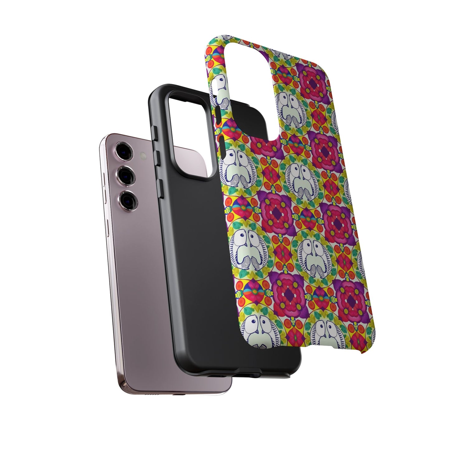 Tough Cases, Pisces, Zodiac v2, Flower Pattern