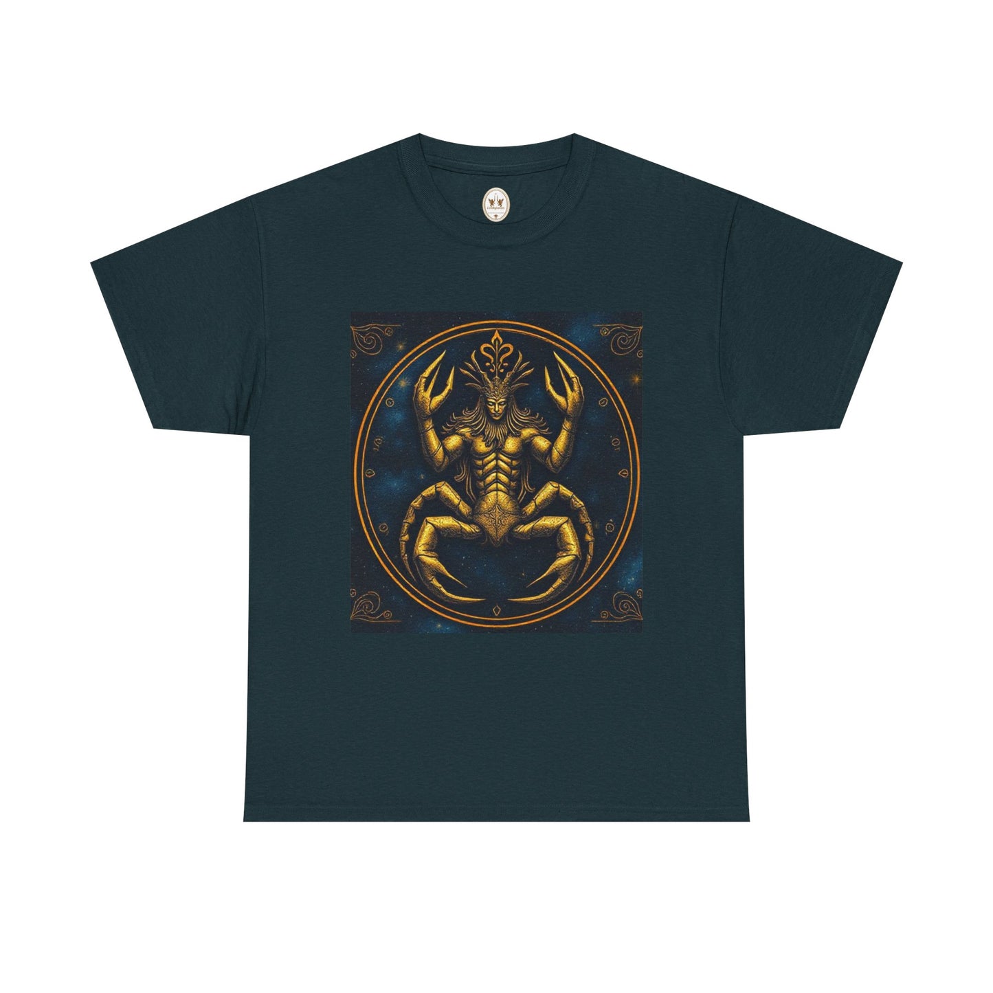 Unisex Heavy Cotton T-Shirt, Scorpion King, Cancer Zodiac Design