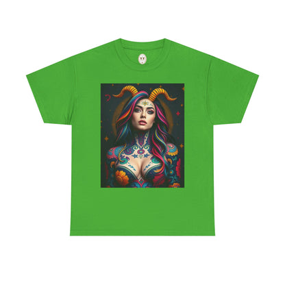 Unisex Heavy Cotton T-Shirt, Capricorn, Zodiac, Sexy Art