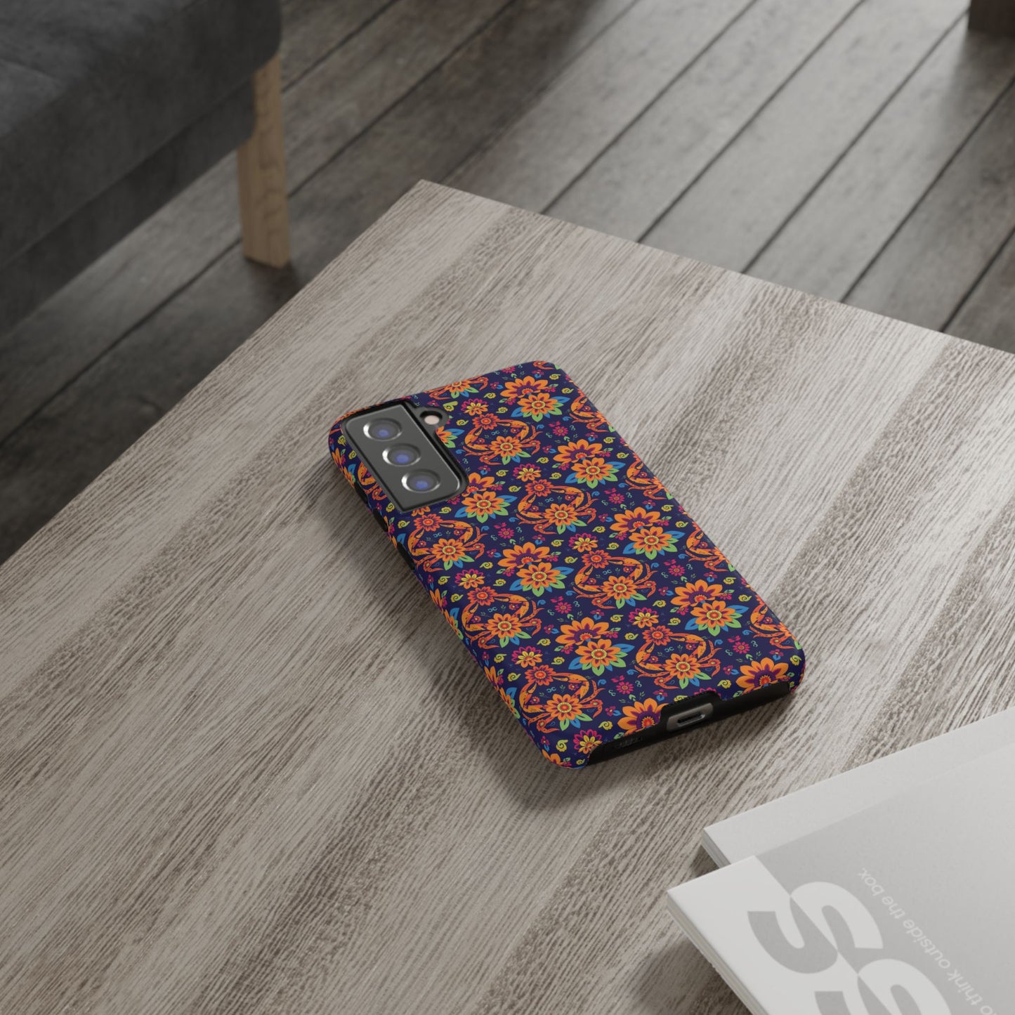 Tough Cases, Cancer, Zodiac, Flower Pattern