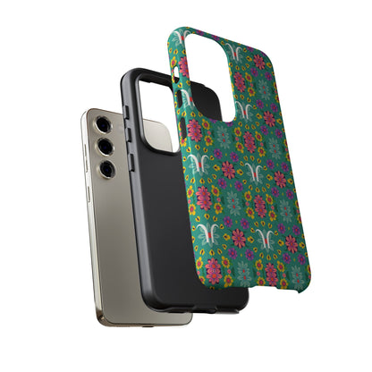Tough Cases, Aquarius, Zodiac v4, Flower Pattern