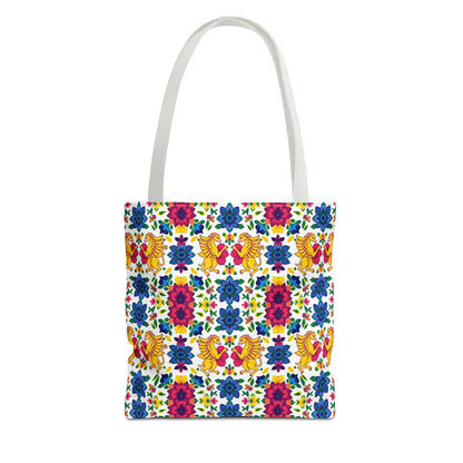 Tote Bag (AOP), Gemini, Zodiac, Flower Pattern